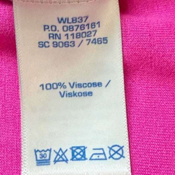 NWOT Colorblock Floral and Striped Long Sleeve Top - Magenta and Strawberry - Picture 7 of 8